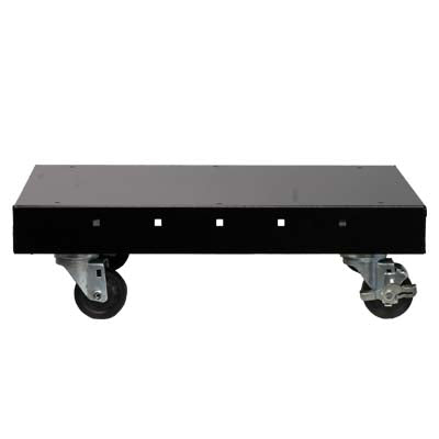 black mobile caster base