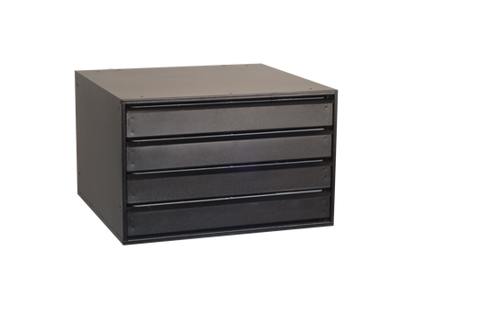 Large storage capacity modular drawer cabinet with 3” deep drawers to fit all your storage needs. Each drawer is equipped with Heavy Duty Ball Bearing Slides for a smooth quiet slide. Drawers extend fully and have a storage capacity of 100 pounds each. Each drawer includes a Polystyrene 3” deep Insert with 12 adjustable dividers which enables you to customize each drawer or simply remove the insert for storage of tools or larger items.