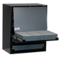 Black service tray racks designed for holding compartment boxes solid steel drawer bottoms each drawer will support up to 100 lbs