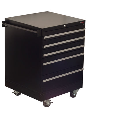 Back cabinet with mobile caster base and handle