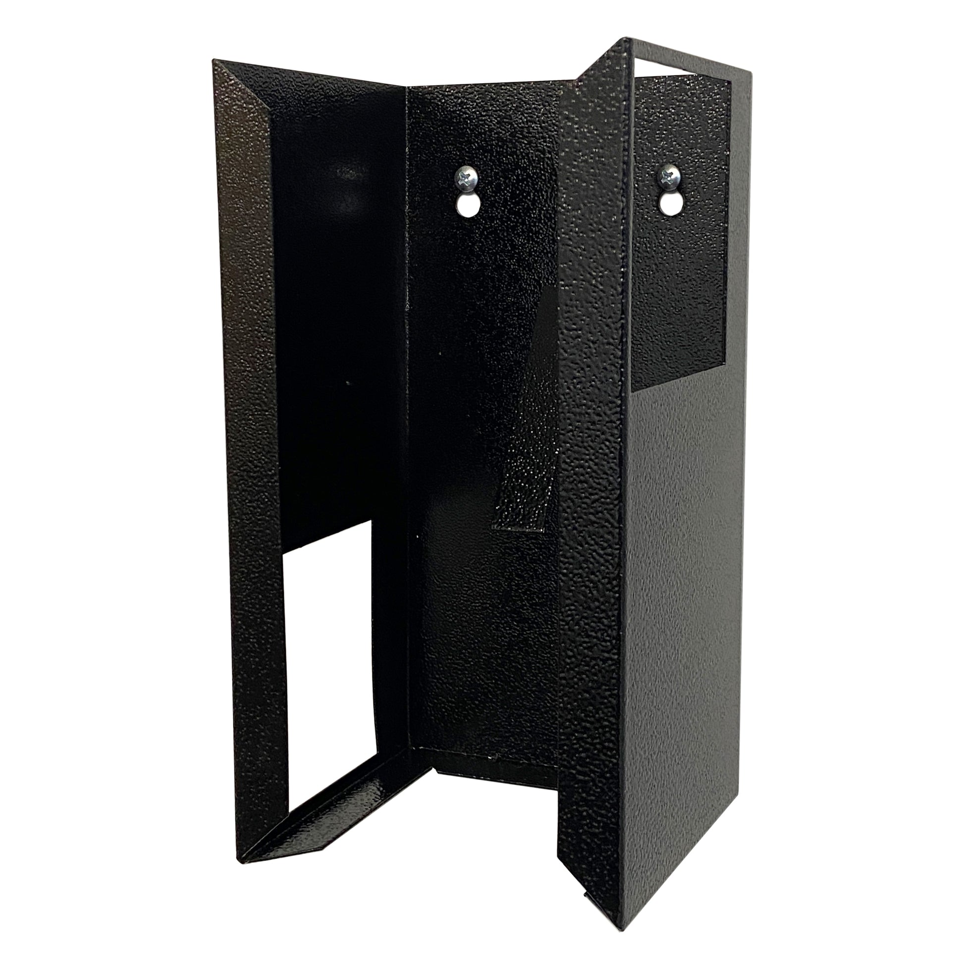Black glove dispenser made with 22 gauge steel hang in your home, garage, or studio spring loaded dispenser holds most glove boxes mounts to drywall screws and anchors included